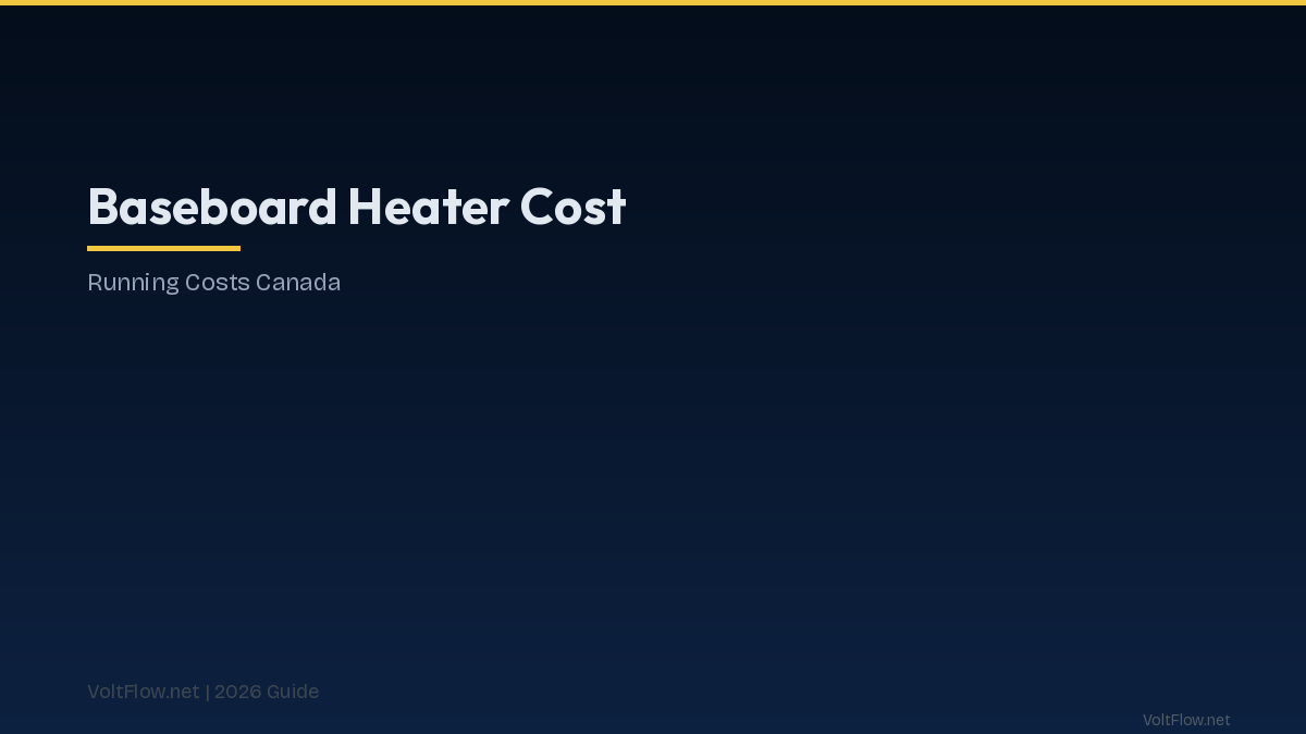 Electric Baseboard Heater Running Cost Canada 2026