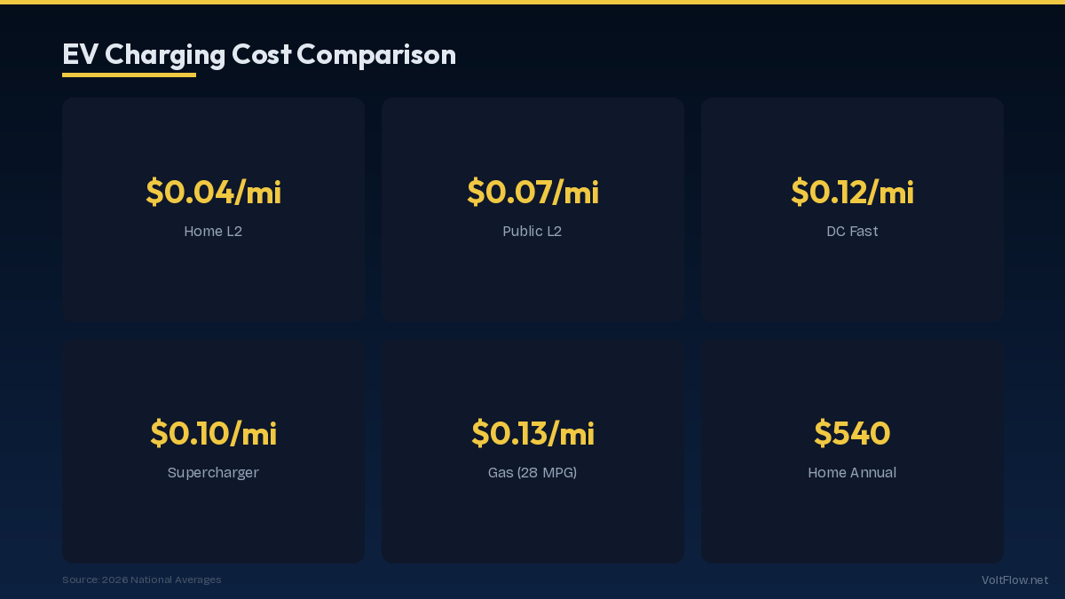EV Charging Cost Comparison