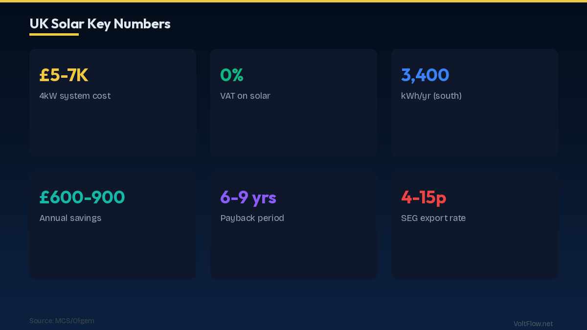 Solar Panel Costs in the UK 2026